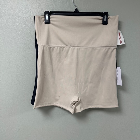 Better Together Other - Better‎ Together Womens High Waisted Biker Shorts 2 Pack Black Beige Large NWT